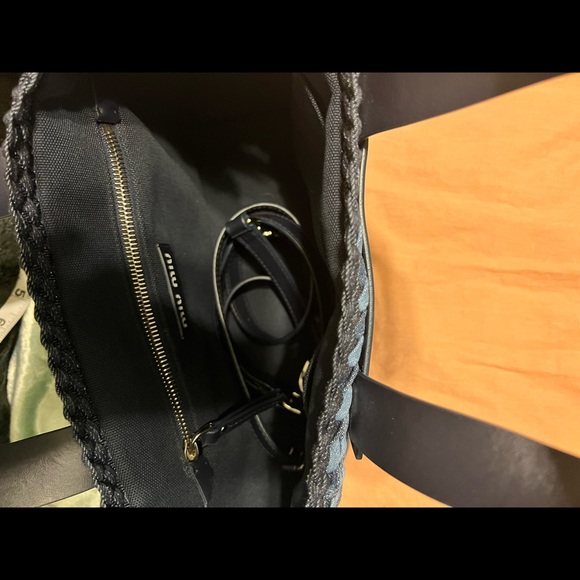 Miu Miu Small Denim weave tote - Picture 2 of 5
